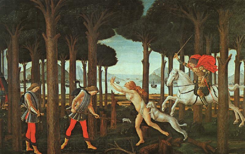 BOTTICELLI, Sandro The Story of Nastagio degli Onesti (first episode) ghj